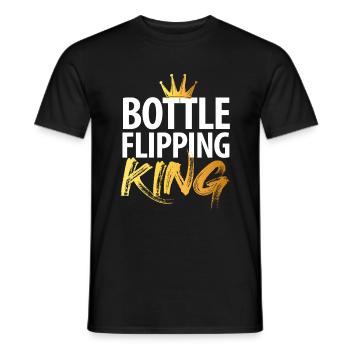 Water Bottel Flipping Geschenk Flaschendrehen - Männer T-Shirt - Schwarz - Vorne - AI Model Male 178 light (178cm)