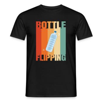 Water Bottel Flipping Gift Bottle - T-shirt homme - noir - Devant - AI Model Male 178 light (178cm)