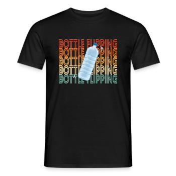 Water Bottel Flipping Geschenk Flaschendrehen - Männer T-Shirt - Schwarz - Vorne - AI Model Male 178 light (178cm)