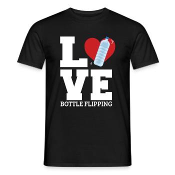 Water Bottel Flipping Gift Bottle - T-shirt homme - noir - Devant - AI Model Male 178 light (178cm)