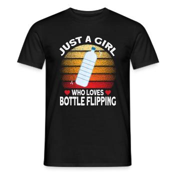 Water Bottel Flipping Gift Bottle - T-shirt homme - noir - Devant - AI Model Male 178 light (178cm)