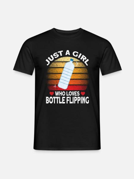 Water Bottel Flipping Gift Bottle - Men's T-Shirt - black