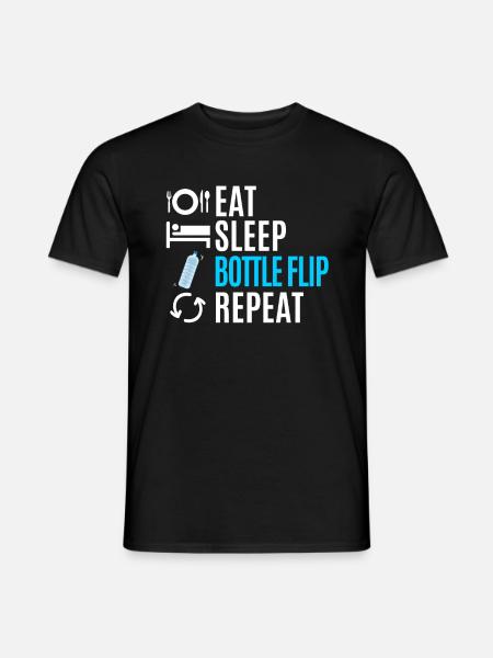 Water Bottel Flipping Gift Bottle - Men's T-Shirt - black