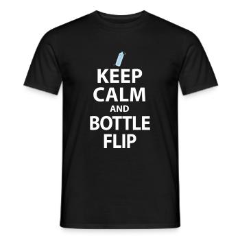 Water Bottel Flipping Geschenk Flaschendrehen - Männer T-Shirt - Schwarz - Vorne - AI Model Male 178 light (178cm)