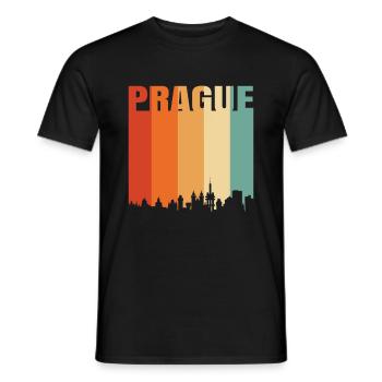 Prag Tschechische Republik Skyline - Männer T-Shirt - Schwarz - Vorne - AI Model Male 178 light (178cm)