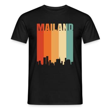 Mailand Italien Skyline - Männer T-Shirt - Schwarz - Vorne - AI Model Male 178 light (178cm)