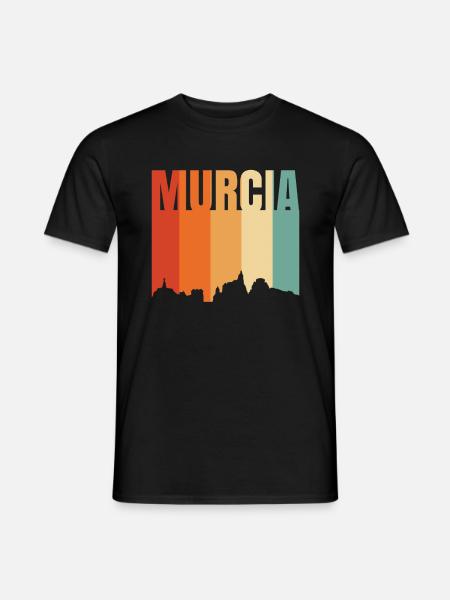 Murcia Spanien Skyline - Männer T-Shirt - Schwarz