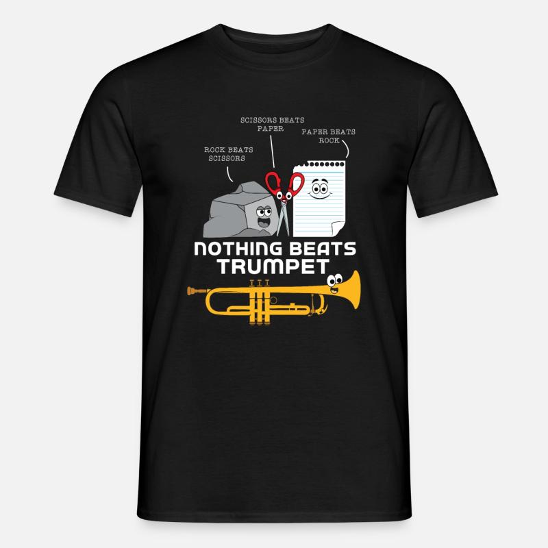 Trompete - Männer T-Shirt - Schwarz