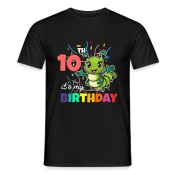 Raupe - Männer T-Shirt - Schwarz - Vorne - AI Model Male 178 light (178cm)