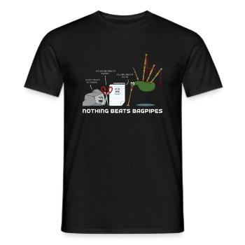 Dudelsack - Männer T-Shirt - Schwarz - Vorne - AI Model Male 178 light (178cm)