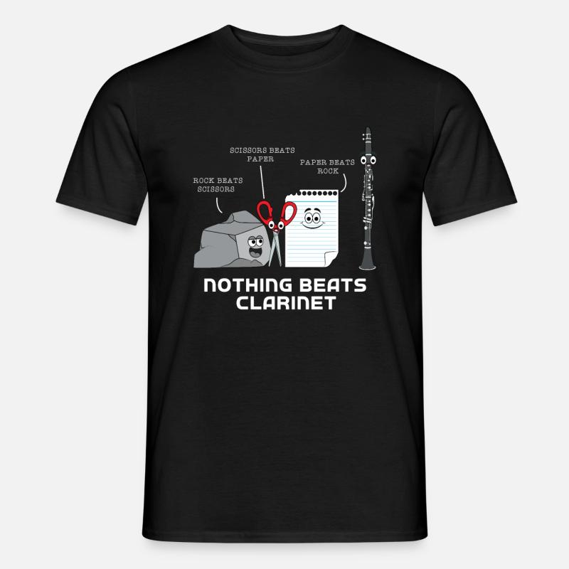 Klarinette - Männer T-Shirt - Schwarz
