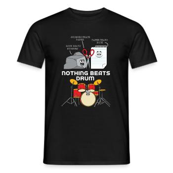 Schlagzeug - Männer T-Shirt - Schwarz - Vorne - AI Model Male 178 light (178cm)