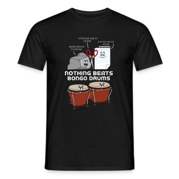 Bongo Drums Trommel - Männer T-Shirt - Schwarz - Vorne - AI Model Male 178 light (178cm)