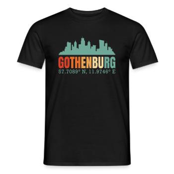 Göteborg Suède Skyline - T-shirt homme - noir - Devant - AI Model Male 178 light (178cm)