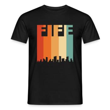Fife UK England - Männer T-Shirt - Schwarz - Vorne - AI Model Male 178 light (178cm)