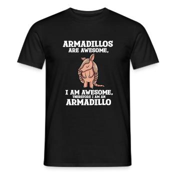 Armadillo Gift - Men's T-Shirt - black - Front - AI Model Male 178 light (178cm)