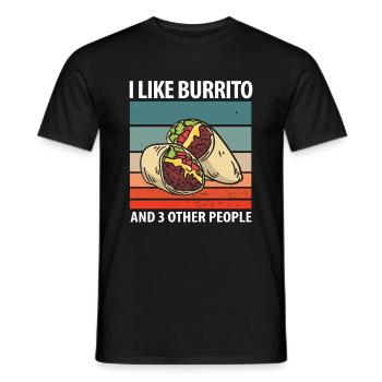 Burrito - Men's T-Shirt - black - Front - AI Model Male 178 light (178cm)