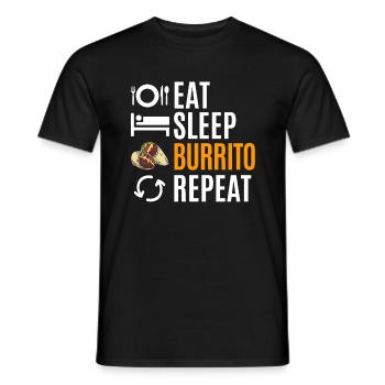 Burrito - Men's T-Shirt - black - Front - AI Model Male 178 light (178cm)