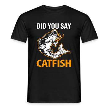 Catfish Fish Fishing Gift - Men's T-Shirt - black - Front - AI Model Male 178 light (178cm)