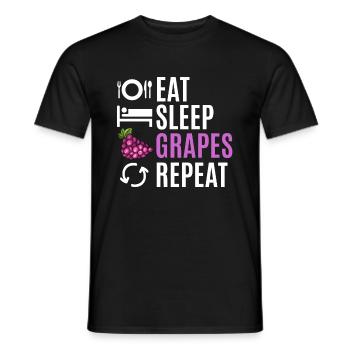 Grape Grapes Wine Gift - Men's T-Shirt - black - Front - AI Model Male 178 light (178cm)