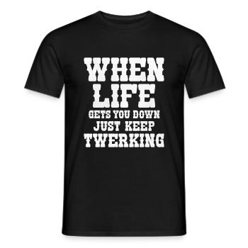 Twerking Twerk Cadeau - T-shirt homme - noir - Devant - AI Model Male 178 light (178cm)
