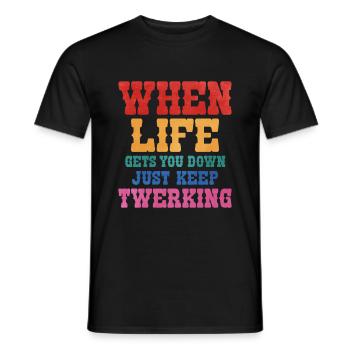 Twerking Twerk Cadeau - T-shirt homme - noir - Devant - AI Model Male 178 light (178cm)