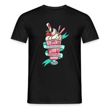 Milkshake Milk Drink Milk Gift - Men's T-Shirt - black - Front - AI Model Male 178 light (178cm)