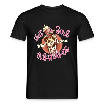 Milkshake Milk Drink Milk Gift - Men's T-Shirt - black - Front - AI Model Male 178 light (178cm)