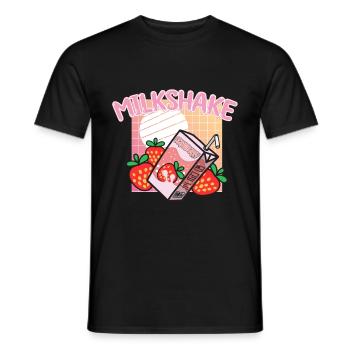 Milkshake Milk Drink Milk Gift - Men's T-Shirt - black - Front - AI Model Male 178 light (178cm)
