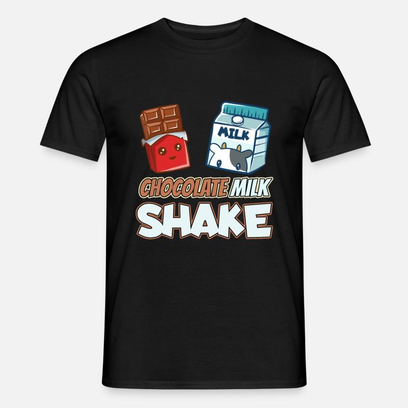 Milchshake Milchdrink Milch Geschenk - Männer T-Shirt - Schwarz