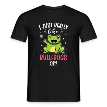 Bullfrog Frog Gift - Men's T-Shirt - black - Front - AI Model Male 178 light (178cm)