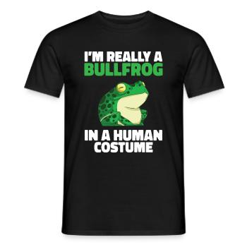 Bullfrog Frog Gift - Men's T-Shirt - black - Front - AI Model Male 178 light (178cm)