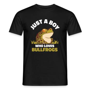 Bullfrog Frog Gift - Men's T-Shirt - black - Front - AI Model Male 178 light (178cm)