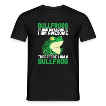 Bullfrog Frog Gift - Men's T-Shirt - black - Front - AI Model Male 178 light (178cm)