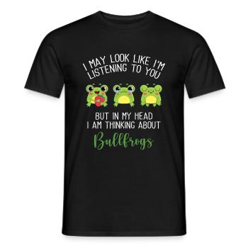 Bullfrog Frog Gift - Men's T-Shirt - black - Front - AI Model Male 178 light (178cm)