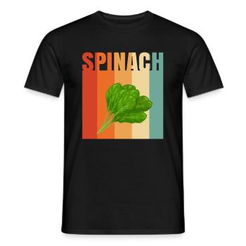 Spinat - Männer T-Shirt - Schwarz - Vorne - AI Model Male 178 light (178cm)