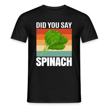 Spinach - Men's T-Shirt - black - Front - AI Model Male 178 light (178cm)