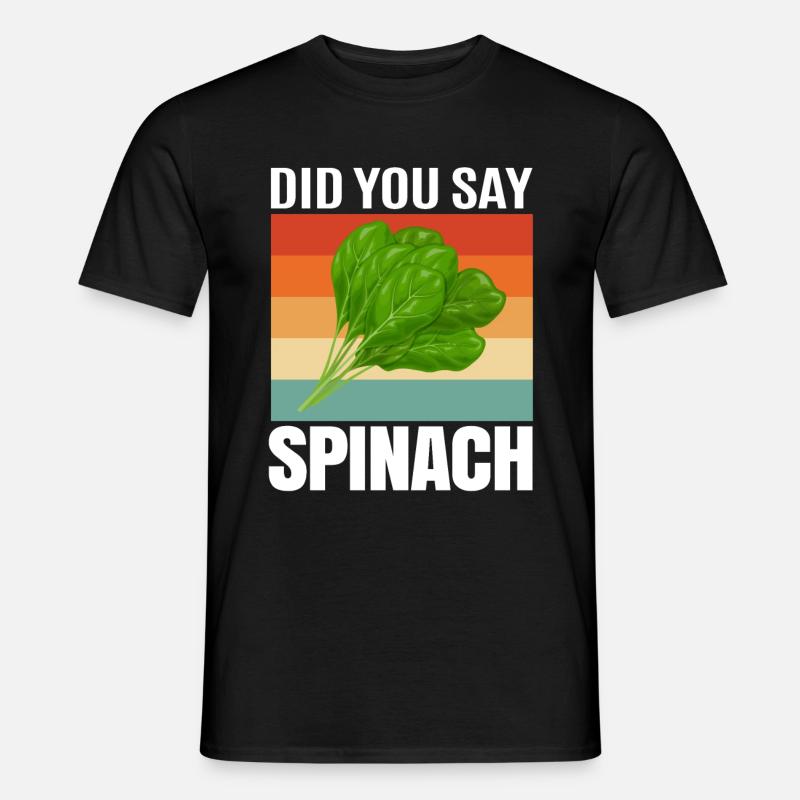 Spinat - Männer T-Shirt - Schwarz