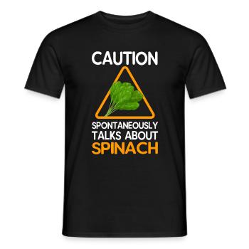 Spinat - Männer T-Shirt - Schwarz - Vorne - AI Model Male 178 light (178cm)