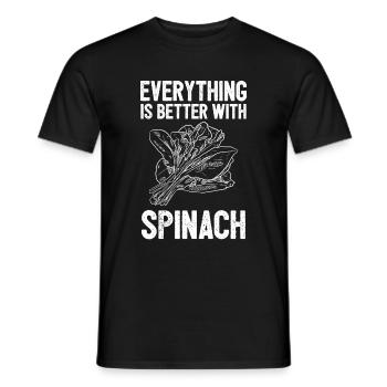 Spinat - Männer T-Shirt - Schwarz - Vorne - AI Model Male 178 light (178cm)