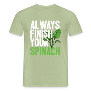 Spinach - Men's T-Shirt - sage - Front - AI Model Male 178 light (178cm)