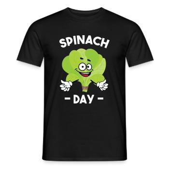 Spinat - Männer T-Shirt - Schwarz - Vorne - AI Model Male 178 light (178cm)