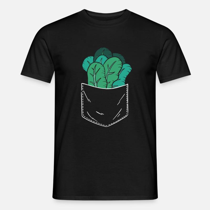 Spinat - Männer T-Shirt - Schwarz