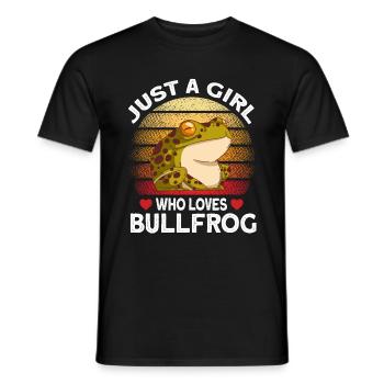 Bullfrog Frog Gift - Men's T-Shirt - black - Front - AI Model Male 178 light (178cm)