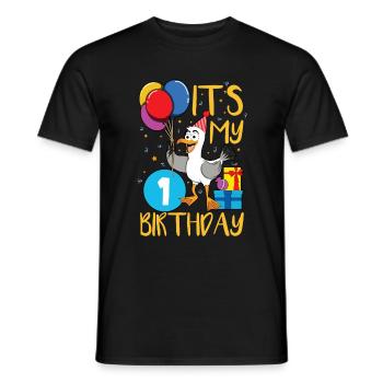 1er anniversaire - T-shirt homme - noir - Devant - AI Model Male 178 light (178cm)