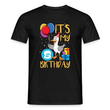 8th birthday - Men's T-Shirt - black - Front - AI Model Male 178 light (178cm)