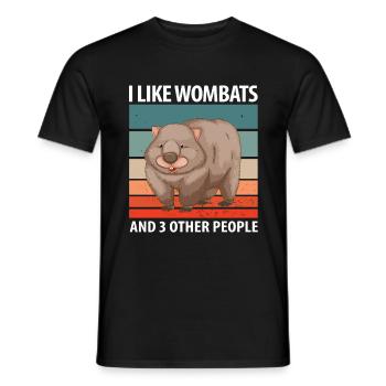 Wombats Wombat Australisches Tier Geschenk - Männer T-Shirt - Schwarz - Vorne - AI Model Male 178 light (178cm)