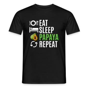 Papaya Frucht Sommer Geschenk - Männer T-Shirt - Schwarz - Vorne - AI Model Male 178 light (178cm)