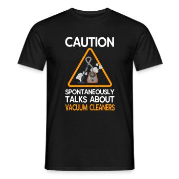 Vacuum Cleaner Cleaning Person Gift - Men's T-Shirt - black - Front - AI Model Male 178 light (178cm)
