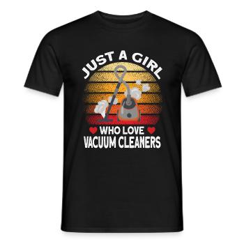 Vacuum Cleaner Cleaning Person Gift - Men's T-Shirt - black - Front - AI Model Male 178 light (178cm)